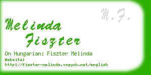 melinda fiszter business card